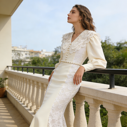 Elegant Lace Midi Dress